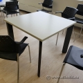 Teknion Grey and White Office Work Table, 42"